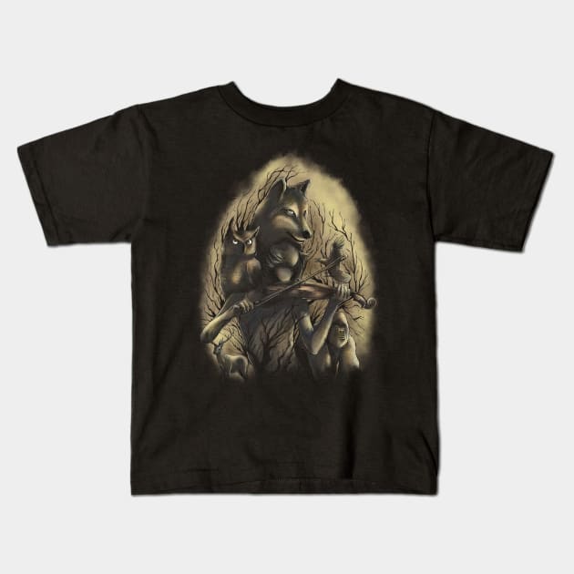 Midnight Music Kids T-Shirt by opawapo